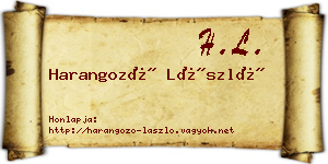 Harangozó László névjegykártya